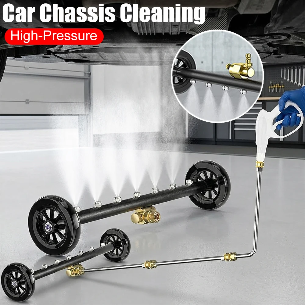 

22-дюймовая водяная щетка для мойки днища автомобиля, удлиняемая, с 3 насадками, для очистки днища, быстроразъемное соединение 1/4, 4000 PSI