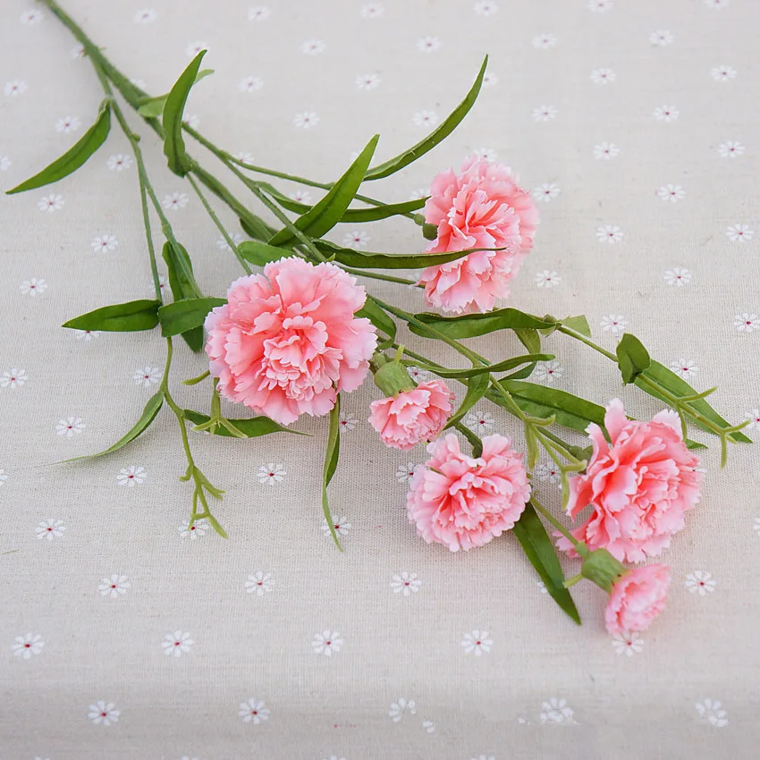 

Simulated Single Carnation Bouquet ArtificialFlower Mother'sDay Teacher'sDay GiftWedding Arrangement Decoration ArtificialFlower