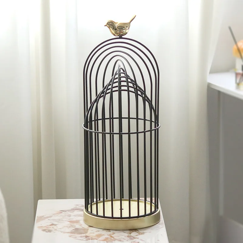 New Chinese-style bird cage ornament model room living room study desktop office classical light luxury soft decoration handicra