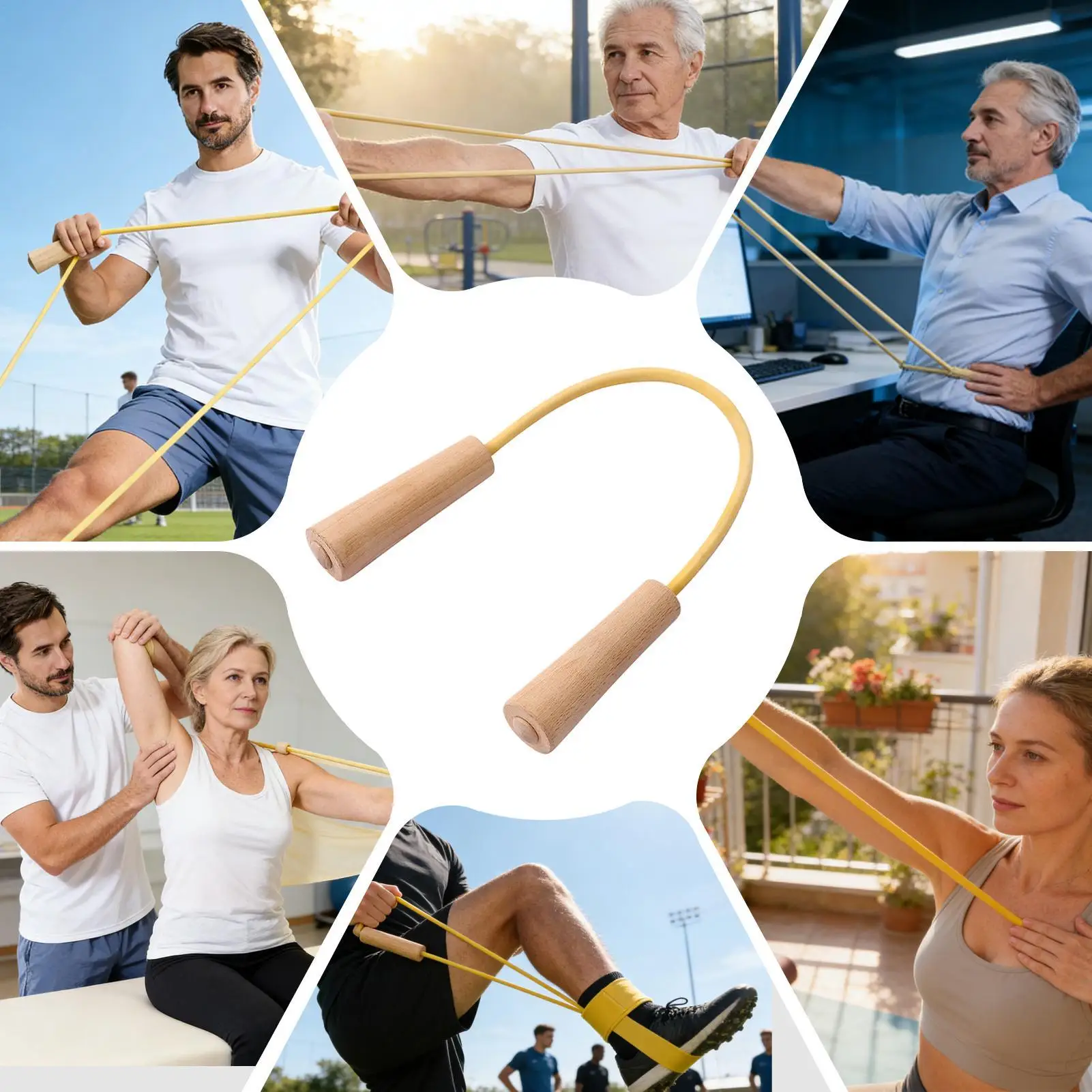 

Эспандеры для тренировки рук, силовых упражнений, с деревянными ручками, для физических растяжек и тренировок.