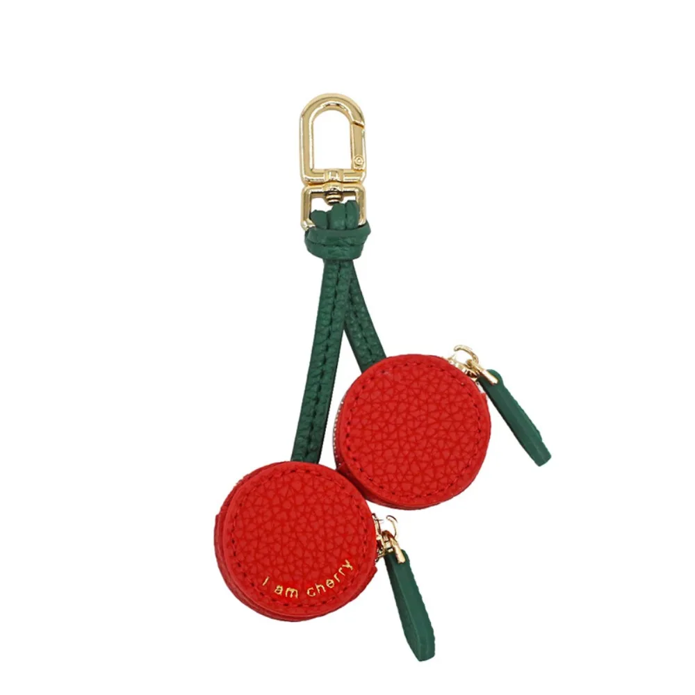

Fashion Cute Fruit Shape Coin Purse Coin Bag Zipper PU Leather Pendant Wallet Keychain Fruit Keychain Women