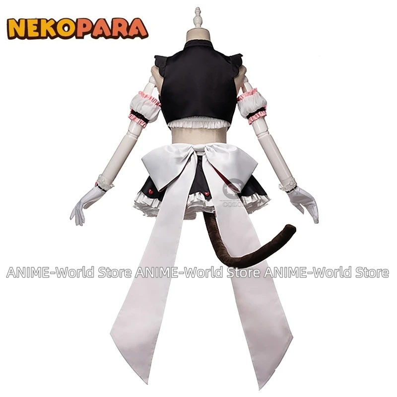 Spiel Nekopara Cosplay Kostüme Chocola Cosplay Kostüm Dienst mädchen Outfit Kleidung passt Frauen schwarze Kleider komplettes Set