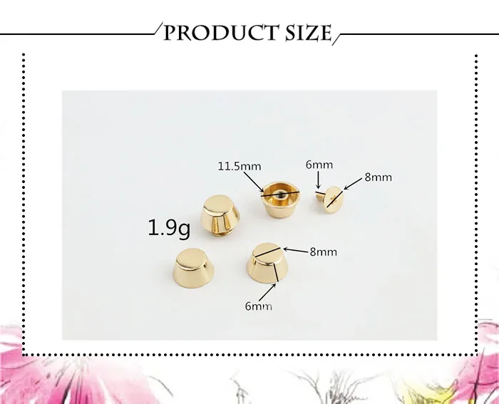 20sets Rose Gold Metall Hohe Qualität Leder Tasche Handtasche Geldbörse Unten Schutz Füße Nagel Stud Gürtel Screwback Taste Niet Spike – Detail 3