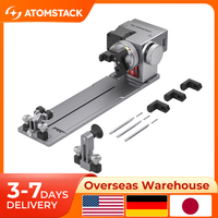 New Atomstack R8 Rotatry Chuck for Laser Engraver Adjustable Rotary Axis 180° Rotating 1-80mm Diameter for Cylindrical Objects