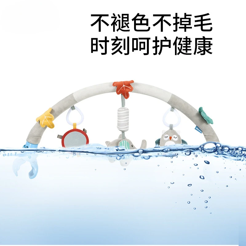 لعبة قوس الطفل مونتيسوري الجديدة لحديثي الولادة النشاط الحسي عربة أطفال لعبة لسرير الأطفال مقعد آمن معلق خشخيشات ألعاب مريحة #3