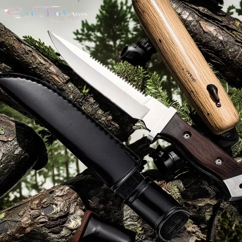 Portable high hardness stainless steel straight knife outdoor knife portable small knife outdoor survival knife