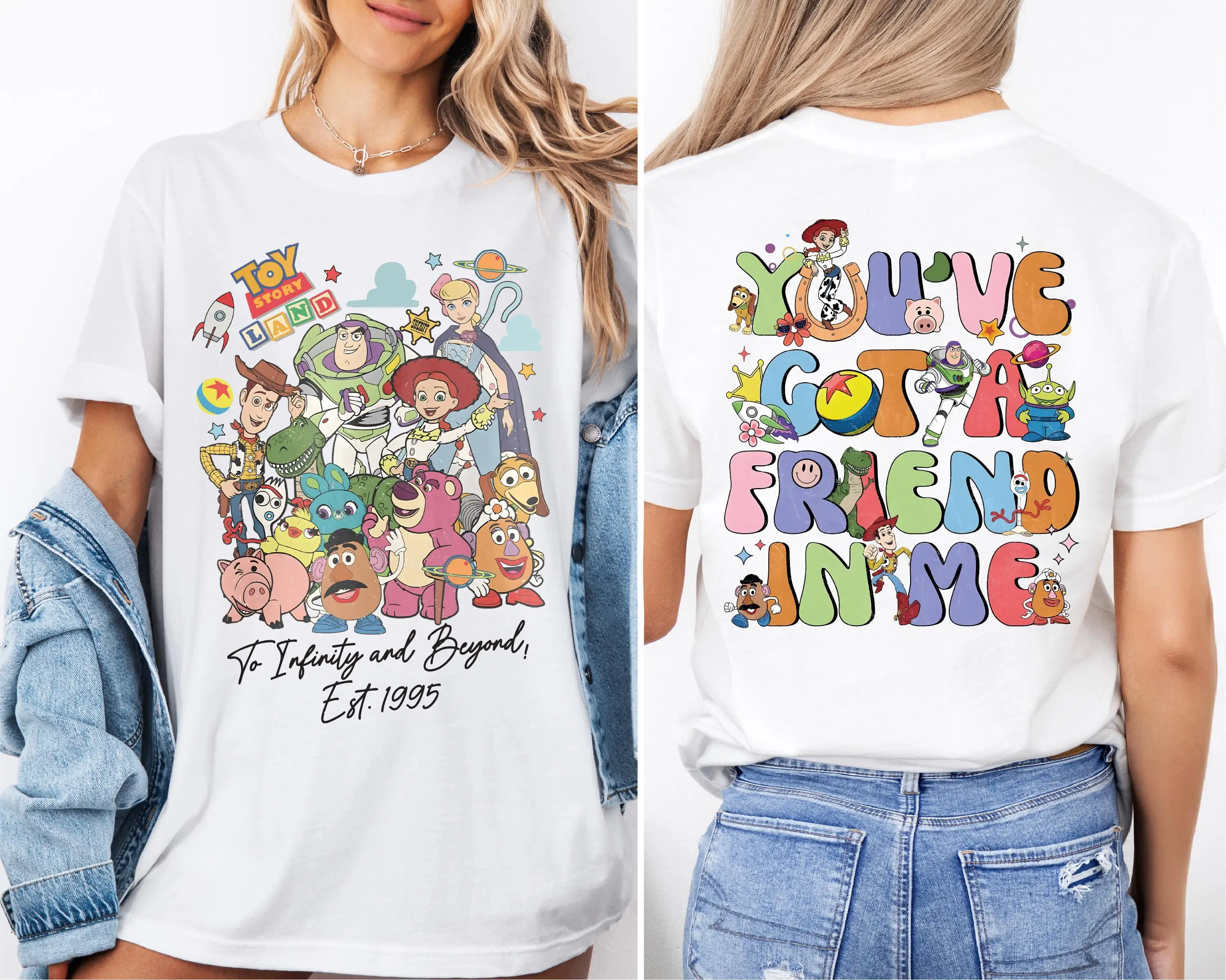 

Disney Toy Story To Infinity And Beyond With Friends Adult Kids T-Shirt Family Summer Quick-dry Soft Comfy Lightweight Stylish