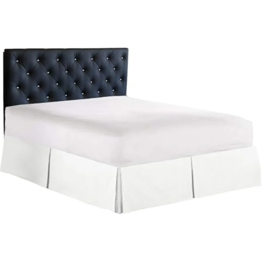 

100% Cotton 800 Thread Count Box Pleated Bed Skirt - Luxury Pleated Dust Ruffle Hotel Quality Modern Bed Skirt Easy Fit with 15