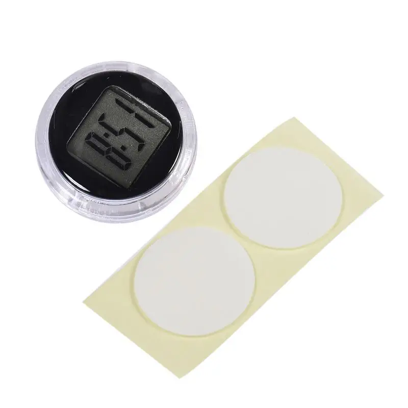 Mini Motorcycle Watch Waterproof Handlebar Pocket Digital Clock Shockproof Adhesive Car Dashboard Electric Watch with Stopwatch