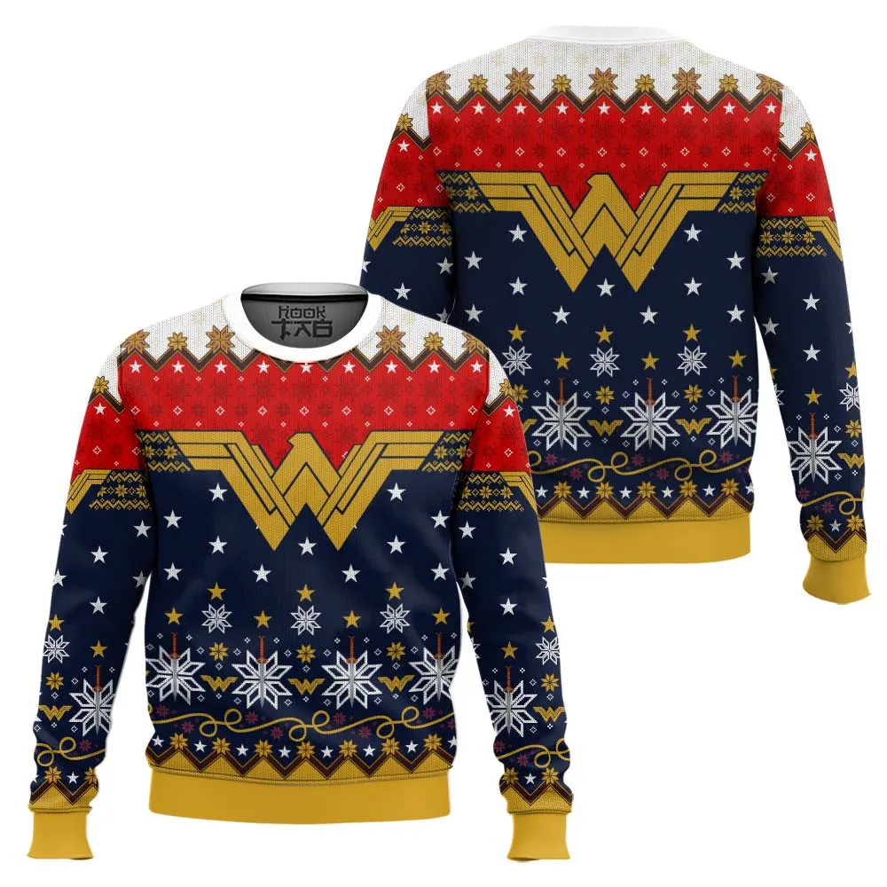 

A Wonder-ful Christmas Time Ugly Christmas Sweater Funny Holiday Party Pullover Plus Size Sweater for Men Women Xmas Gift 2026