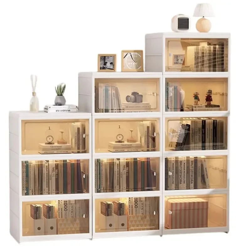 

White Bookcase Books Drawer Industrial Office Indoor Bedroom Storage Shelf Library Office Estanteria Cubos Library Furniture