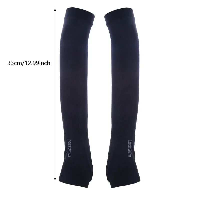 2Pairs Ice Silk Sleeve Thin Sunscreen Cuff Arm Sleeves Uv Sun Protect Anti-Slip Outdoor Riding Arm Cover Summer Men Women Gloves image 4
