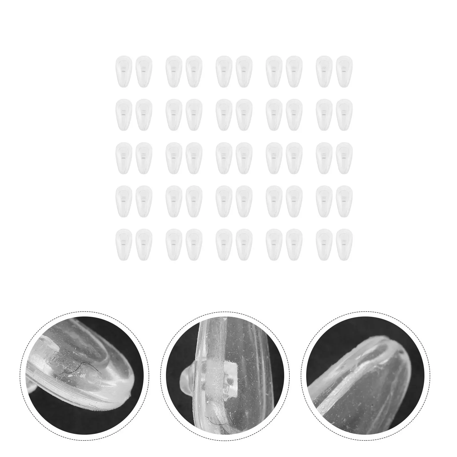 

25Pairs Silicone Non-Slip Nose Pads for Glasses Airbag Design Skin-Friendly Comfort Glasses Nose Pad Eyeglasses Accessories