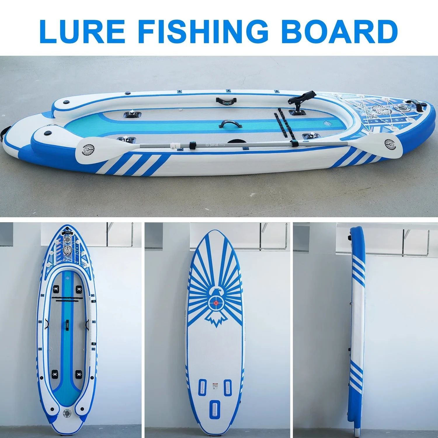 الصين المورد BSCI / CE OEM بالجملة مخصص سوب الصيد مجداف مجلس Lulusky الصيد دواسة مجلس قطرة واحدة غرزة