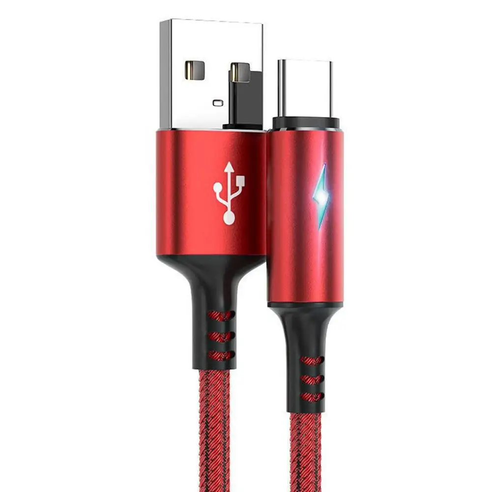 1Pcs 5A Fast Charging USB Micro Cable Data Cable Charger LED 2-in-1 Accessories Charging Cord Usb Transmission Indicator Ca G5E4