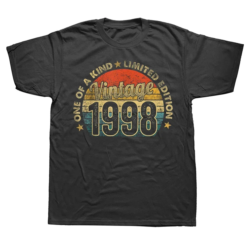 Funny 26 Years Old Vintage 1998 Limited Edition 26th Birthday T Shirts Summer Graphic Cotton Streetwear Short Sleeve T-shirt