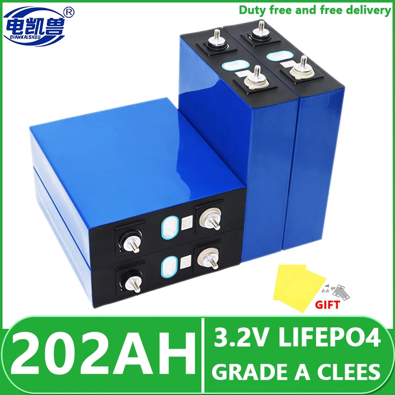 

NEW 3.2V 202Ah 304Ah 280Ah 105Ah LiFePO4 battery 3C Lithium iron phosphate battery for 4S 12V 24V Golf Cart Yacht solar RV cells