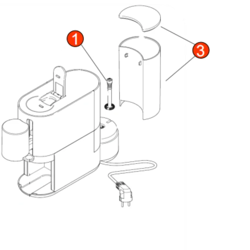 Suitable for Nespresso Atelier coffee machine S85 mixing bar waste water tank drip tray milk stick accessories