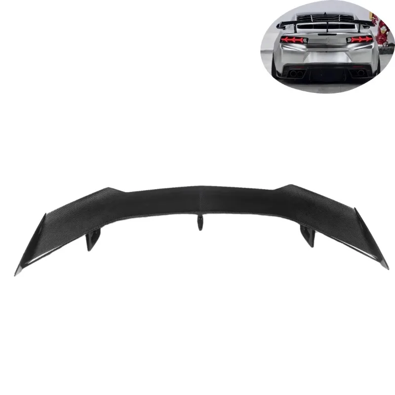 Carbon APEX Carbon Fiber ZL1 1LE Style Rear Trunk Spoiler With Polished Finish For Chevrolet Camaro 2016-2018 Lip Guide Wing