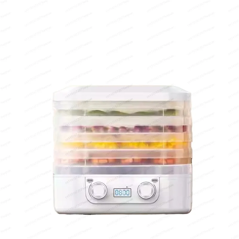 

Сушилка для пищевых продуктов с 5 лотками для вяленых, фруктов и овощей, сушилка для лакомств для домашних животных с регулируемым термостатом