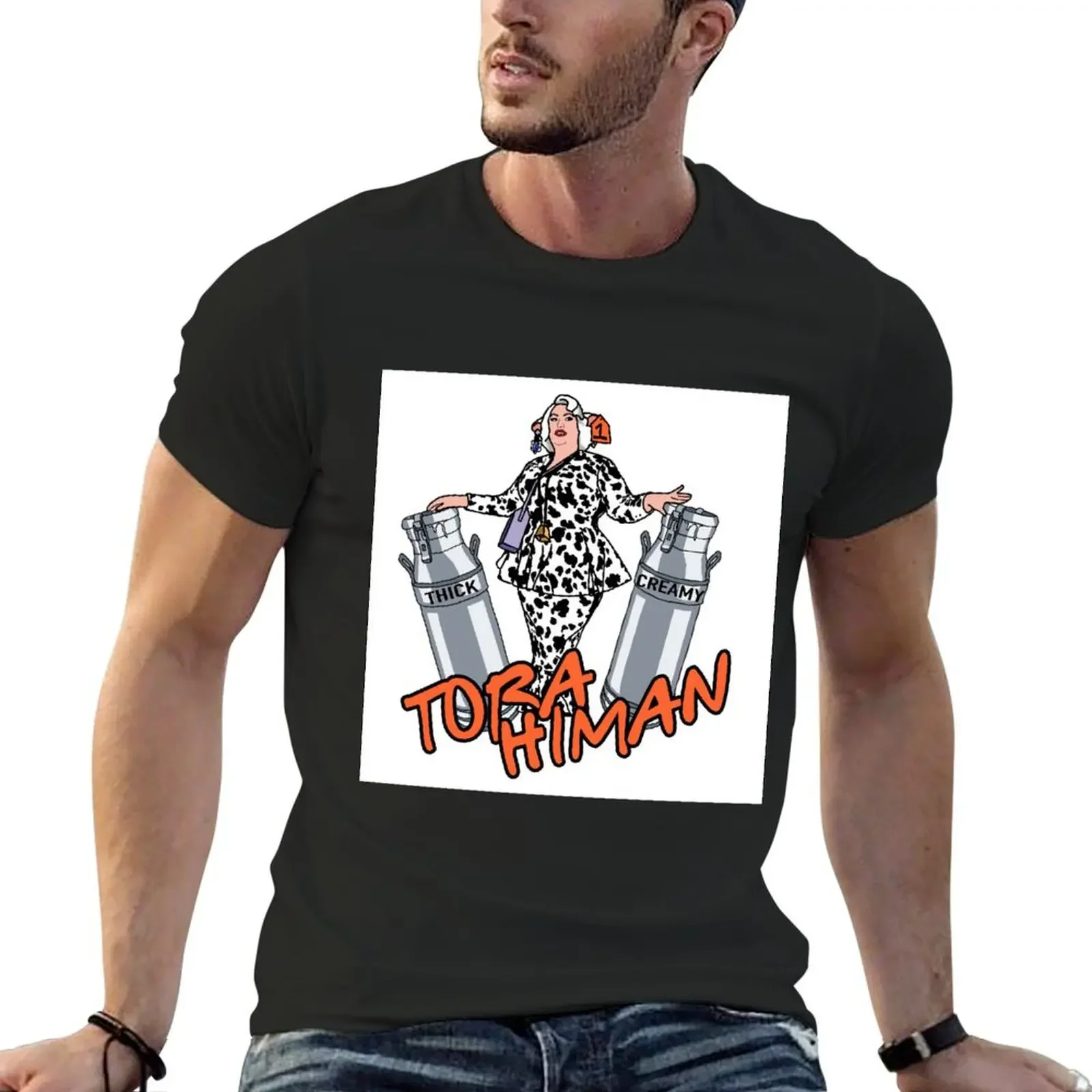 Thick and Creamy Merch Line T-Shirt oversized t shirt anime t shirts men