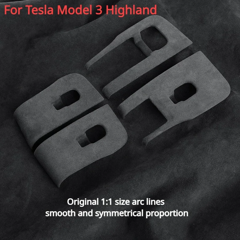 Para tesla modelo 3 highland 2024 feito de alcântara interruptor de elevador de janela de carro painel de controle botão guarnição adesivo acessório