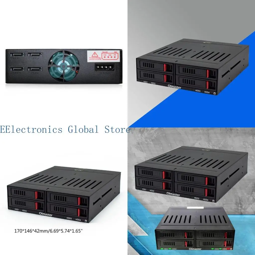 

462B HE-2006 4x2.5 Inch Slots Sata Internal Rack Hard Drive for Case HDD SSD Mobile Enclosure Cover with LED Indicator
