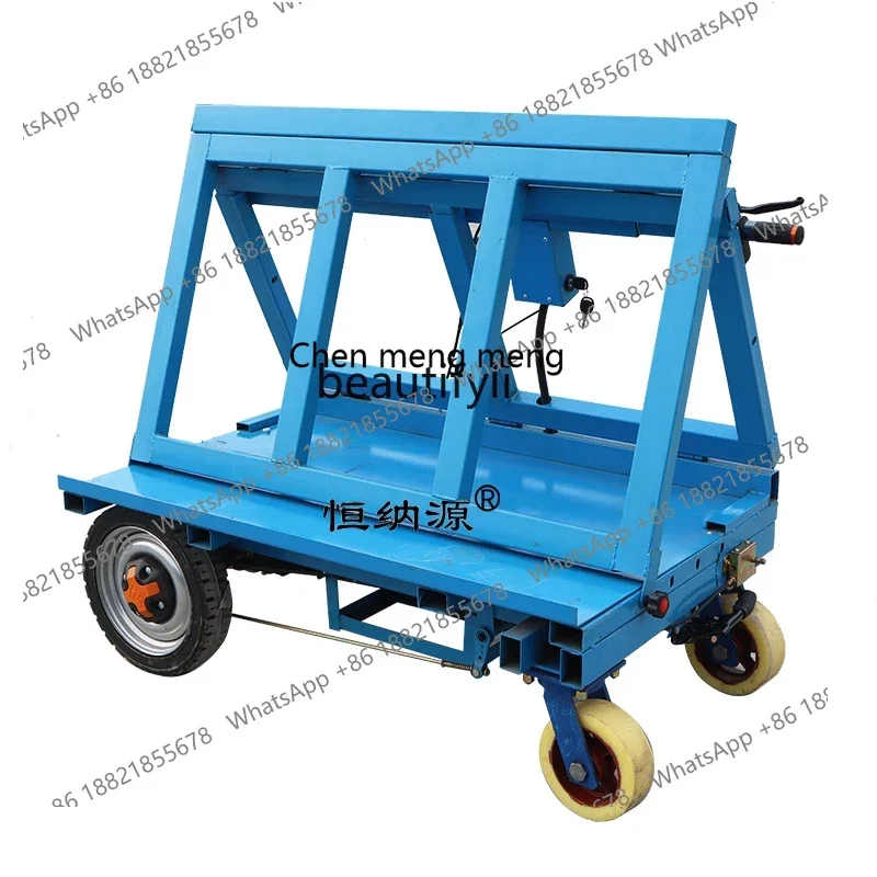 Z189 A06 Electric four-wheel pull glass hand push pull trolley Foldable transporter Plate trolley
