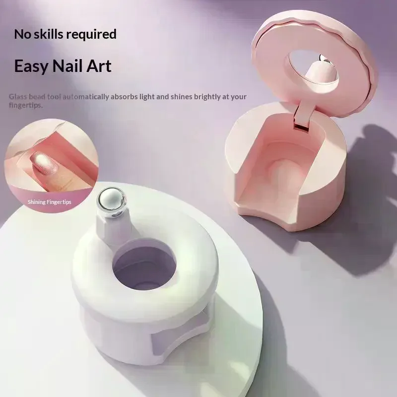Automatic Rotating Cat Eye Nail Magnet Wide Light Glass Bead Effect 3D Strong Magnets Nail Art Magnetic For Gel Nail Polish