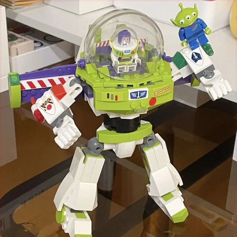 

New Disney Pixar Toys Story Buzz Lightyear Puzzle Assembled Building Block Children's Toy Desktop Decoration