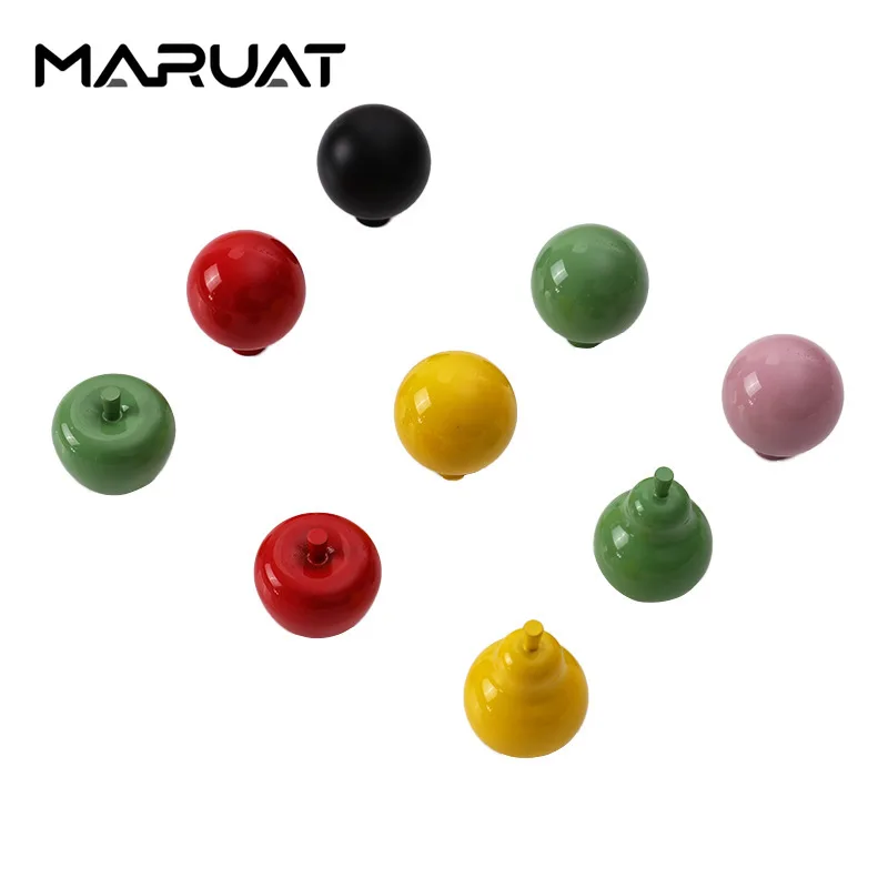 

Набор из 5 латунных дверных ручек и ручек для выдвижных ящиков для кухонных шкафов, мебельная фурнитура в форме яблока и груши