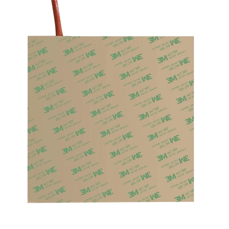 Tappetino riscaldante per letto riscaldato in silicone impermeabile 200MM 300MM 12V 24V 220V per Ender3 CR10 Letto caldo 200/350/500/600W Parte stampante 3D