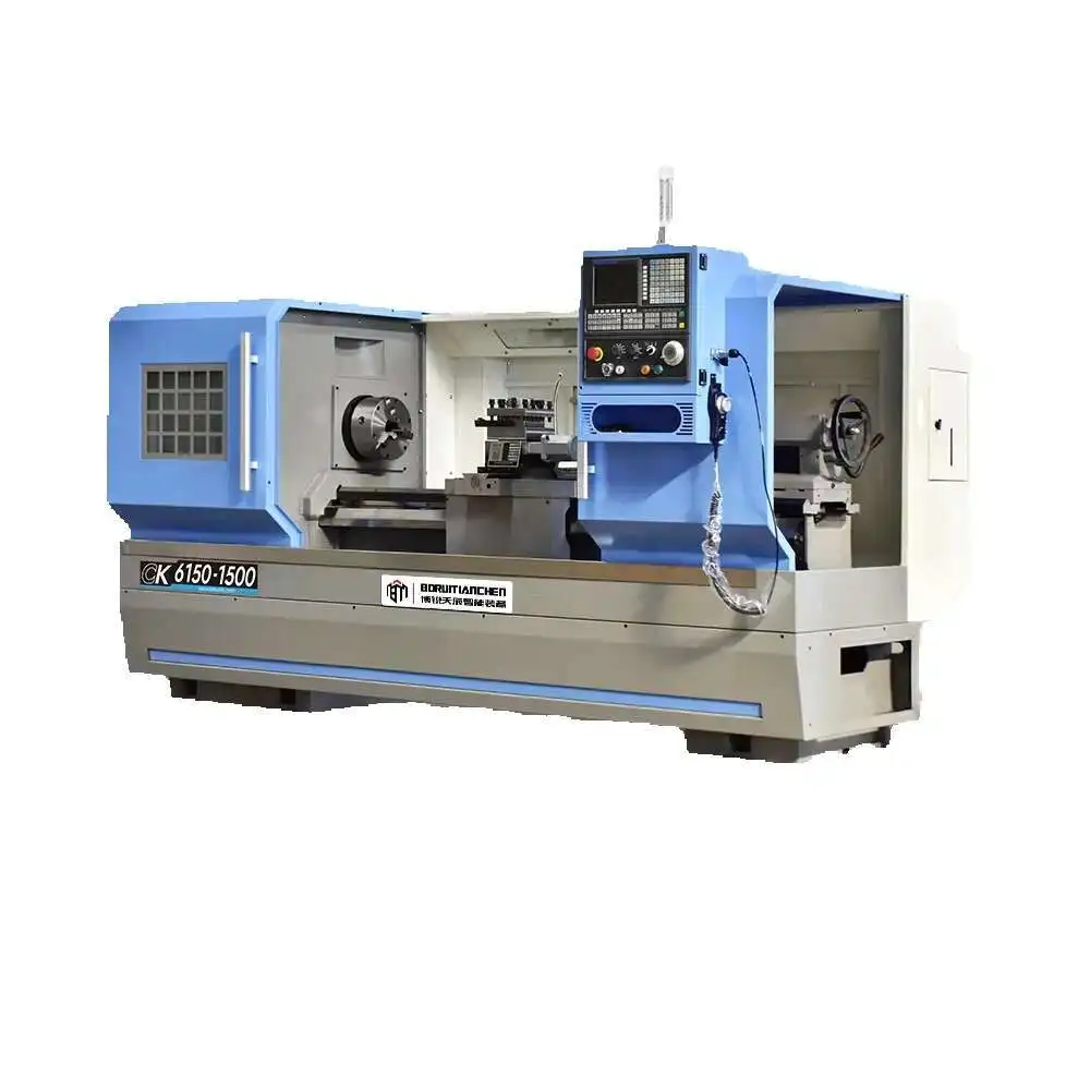 Ck6150 الثقيلة التلقائي CNC مخرطة أفقية Hine التخصيص نظام التحكم Fanuc هيكل السرير المسطح