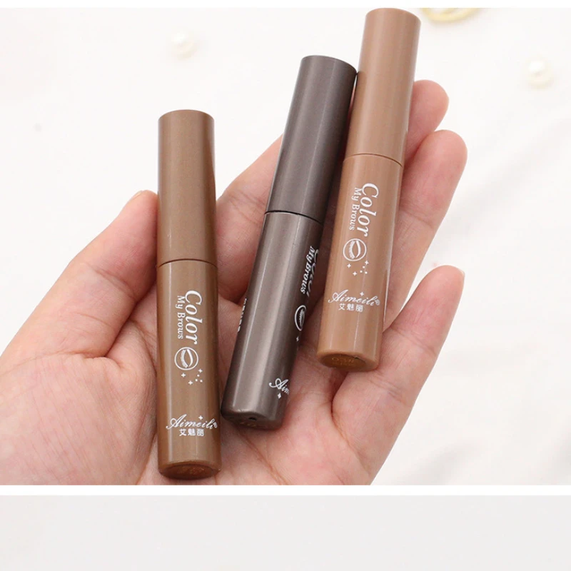 3 Colors Long Lasting Waterproof Eyebrow Mascara Cream Eye Brow Shadow Makeup Beauty Liquid Dyeing Eyebrow Cream Brush Dye