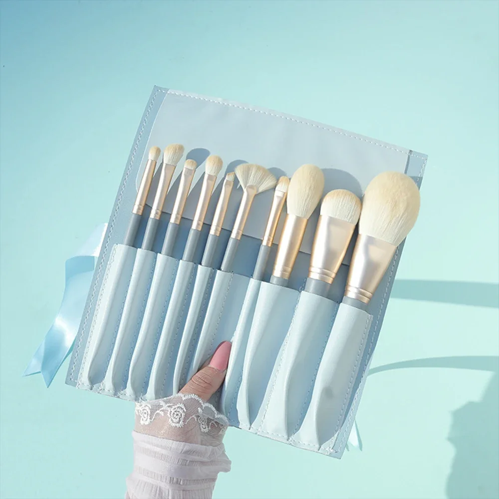 مجموعة فرش مكياج احترافية مكونة من 10 قطع - بودرة خافي عيوب كريم الأساس وأحمر الخدود وفرش ناعمة ورقيقة مجموعة أدوات تجميل مختلطة Artist2026 #4