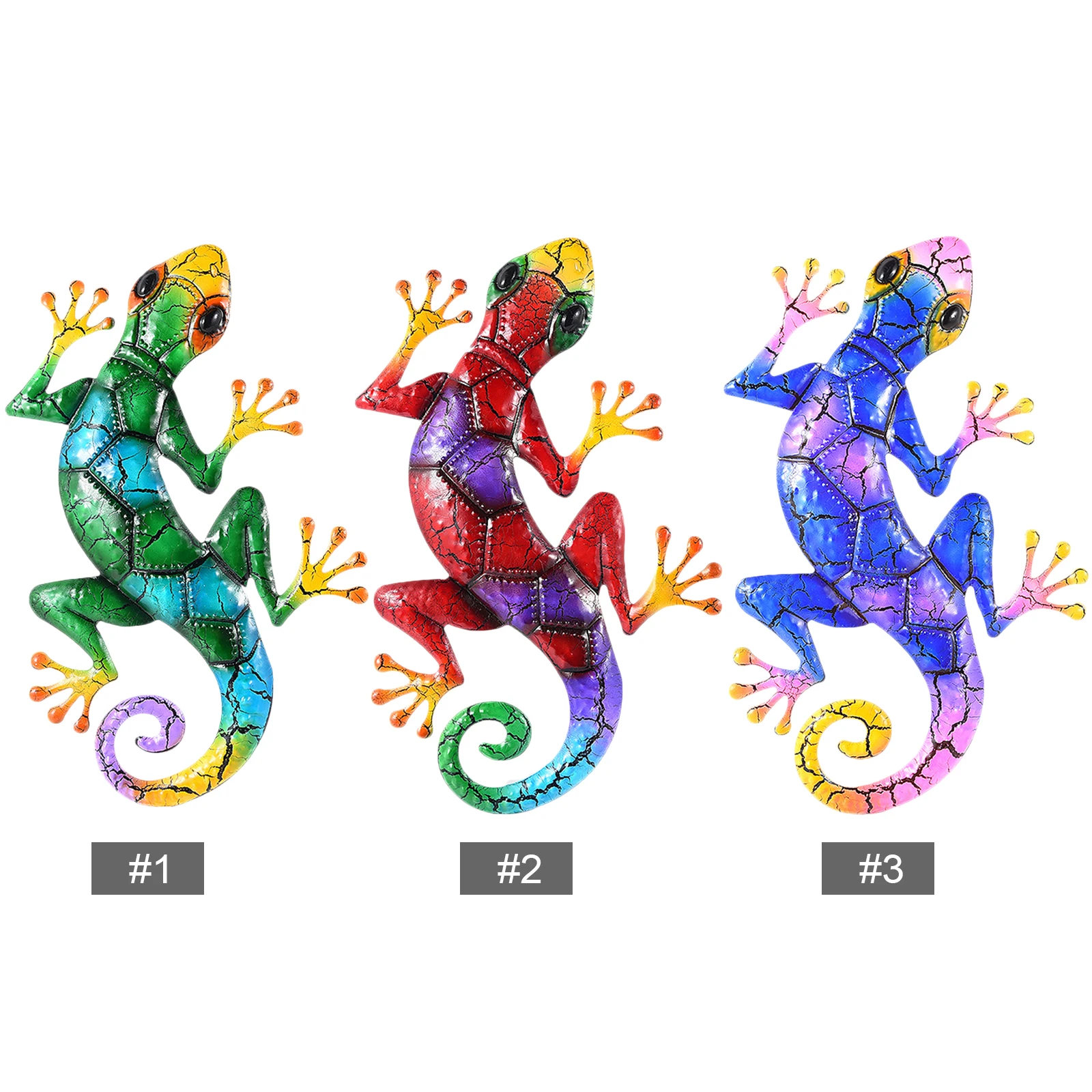 Indoor & Outdoor Lizard Wall Art Gecko Metal Wall Art Decor Balcony Fence Decor Large Lizard Garden Art Sculpture for Farmhouse