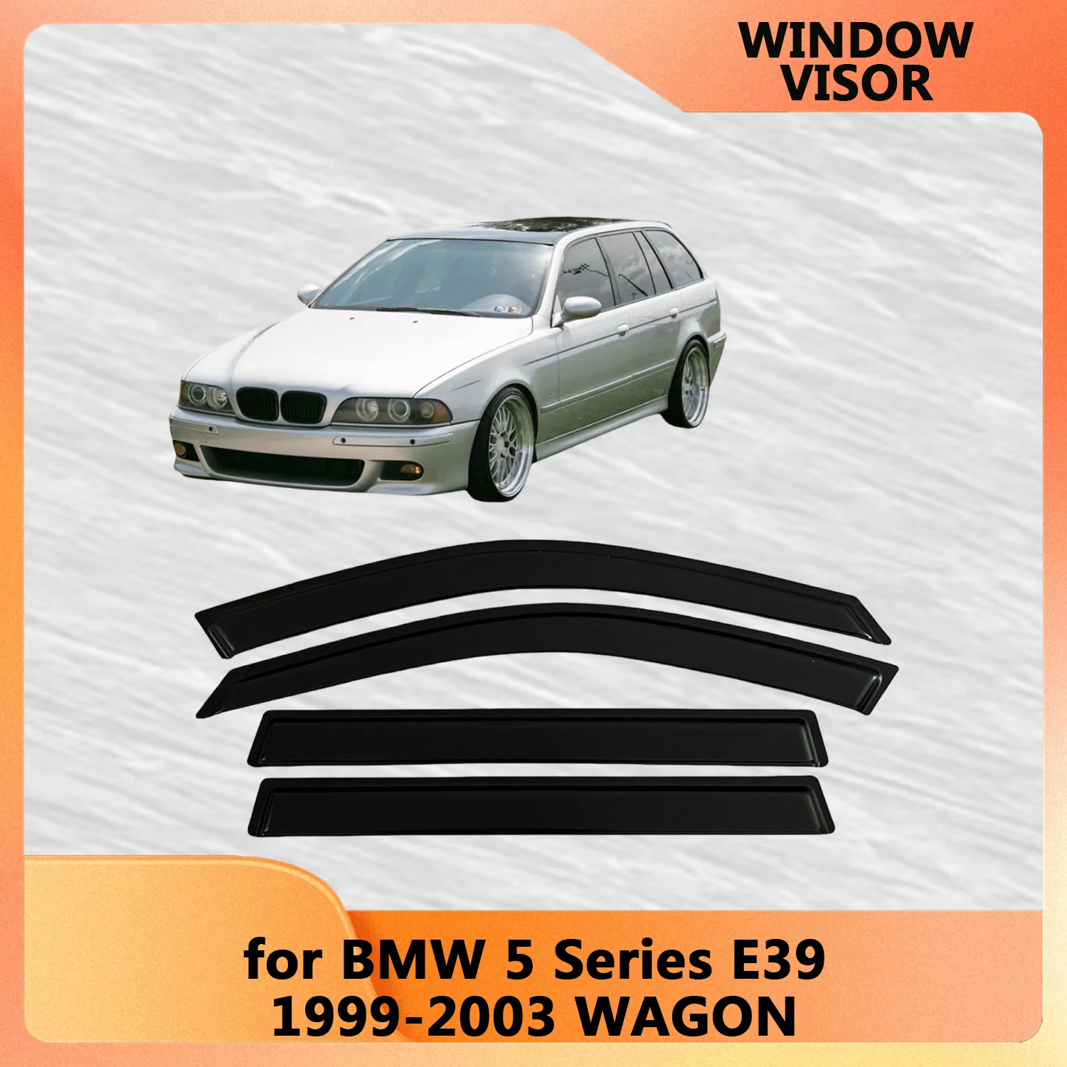 

Оконный козырек для BMW 5 серии E39 1999 2000 2001 2002 2003 WAGON Weathershied Дверной козырек от ветра и солнца, защита от дождя, боковое окно