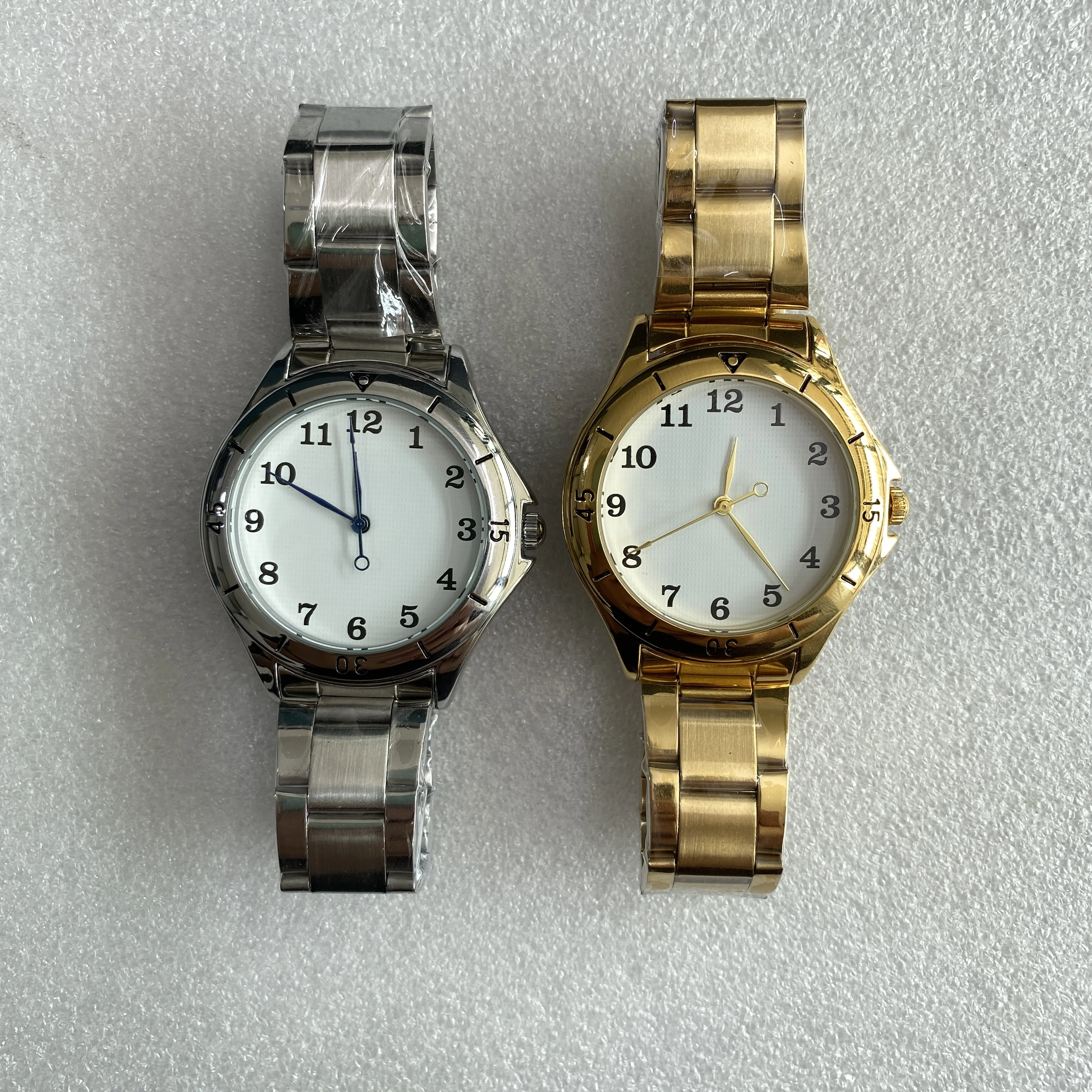 CL055  Gold Men Watch Quartz Wristwatch Custom Logo Photo Private Label Stainless Steel Watches