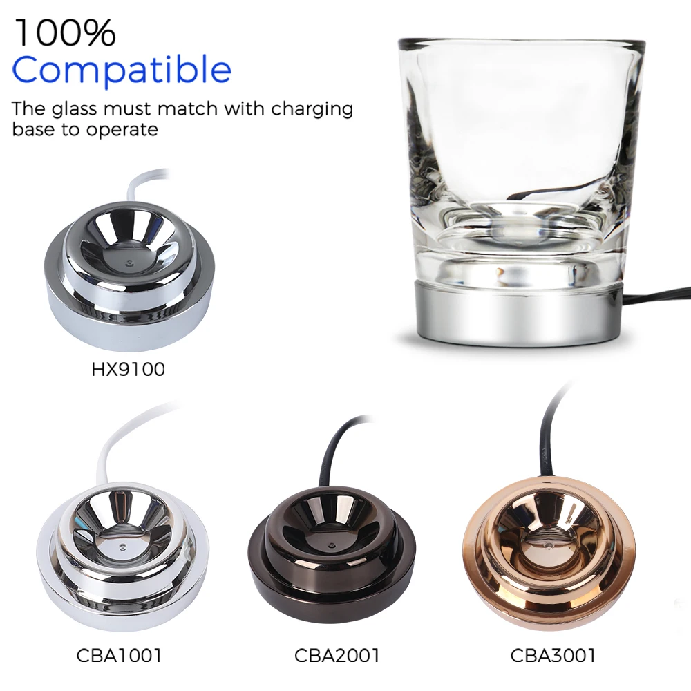 Сменная зарядная стеклянная чашка для электрической зубной щетки Philips Sonicare HX9382 HX9360 HX9340, часть чашки зарядного устройства для HX9100 CBA1001