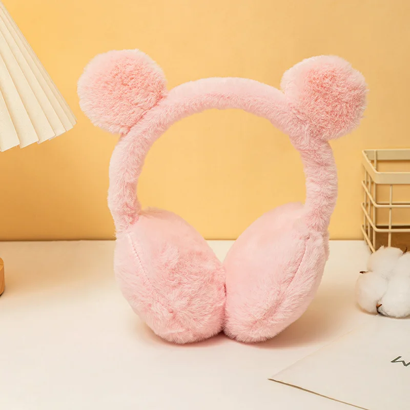 Ear Muffs for Autumn and Winter, New Plush Cute Cartoon Student Warmth Ear Tips, Retractable Ear Covers, Ear Warmers