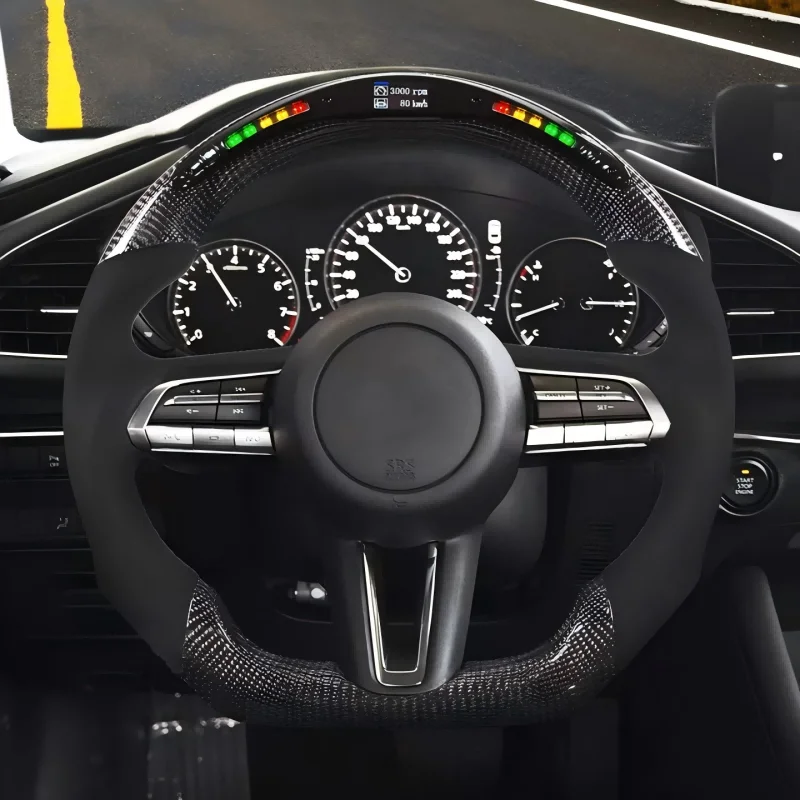 Picture 7: LED Smart Carbon Fiber Steering Wheel Compatible With 2020 Mazda 3 Axela CX3