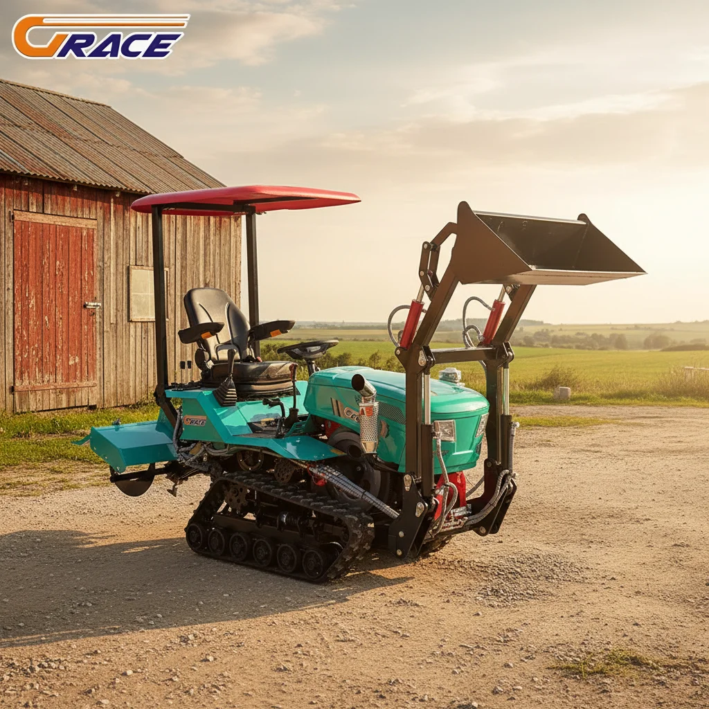 

Настраиваемый сельскохозяйственный гусеничный трактор, простой в управлении, для малых фермерских хозяйств