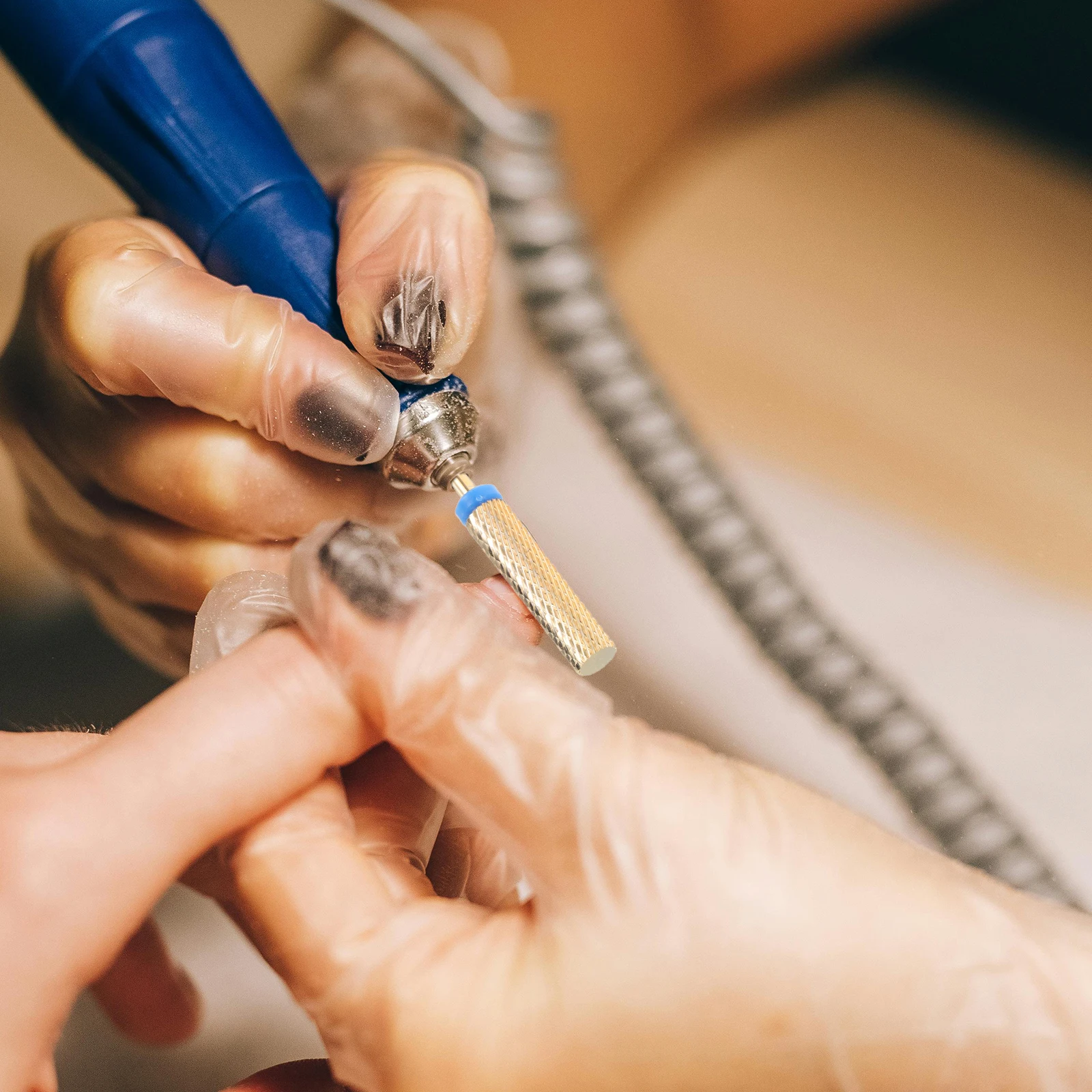 Punta da trapano per unghie con cilindro in acciaio al tungsteno ultra lungo, rimozione smalto, cuticola, pelle morta, rettifica, manicure, pedicure, nail art