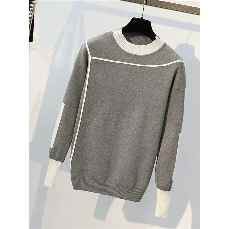 جديد الخريف الشتاء المرأة محبوك 2 قطعة مجموعة طويلة الأكمام س الرقبة ملابس رياضية البلوز سترة و جيب بدل رجالي 2 قطعة وتتسابق