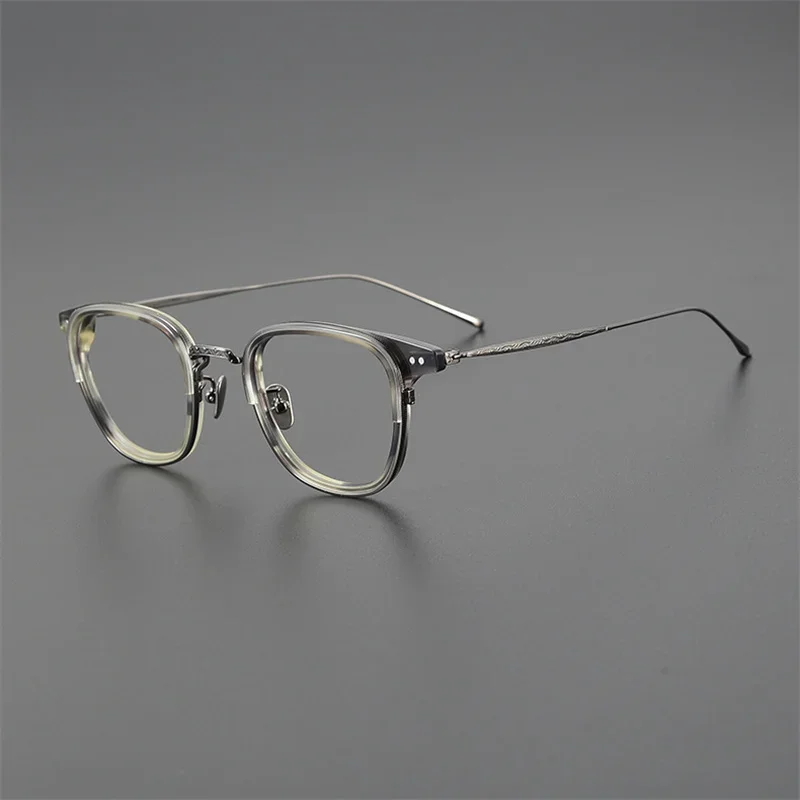 D543 Round Shades Titanium Men Women's Optical Eyeglasses Frame Myopia Glasses for Men and Women Prescription Carving Glasses