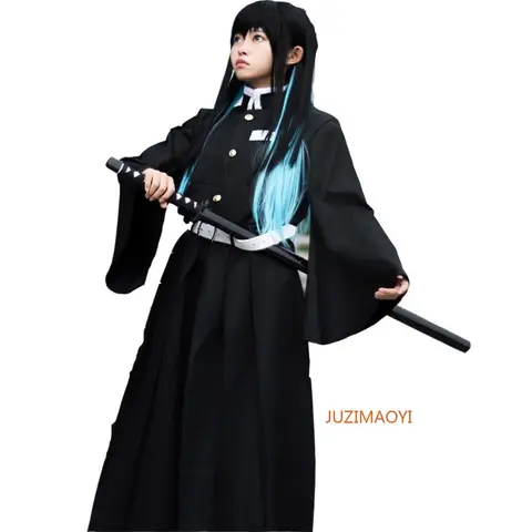 Aime Tokitou Muichirou Cosplay Costume Demon Slayer Cosplay Kimetsu No Yaiba Kisatsutai Uniform Wig Halloween Costume for Woman