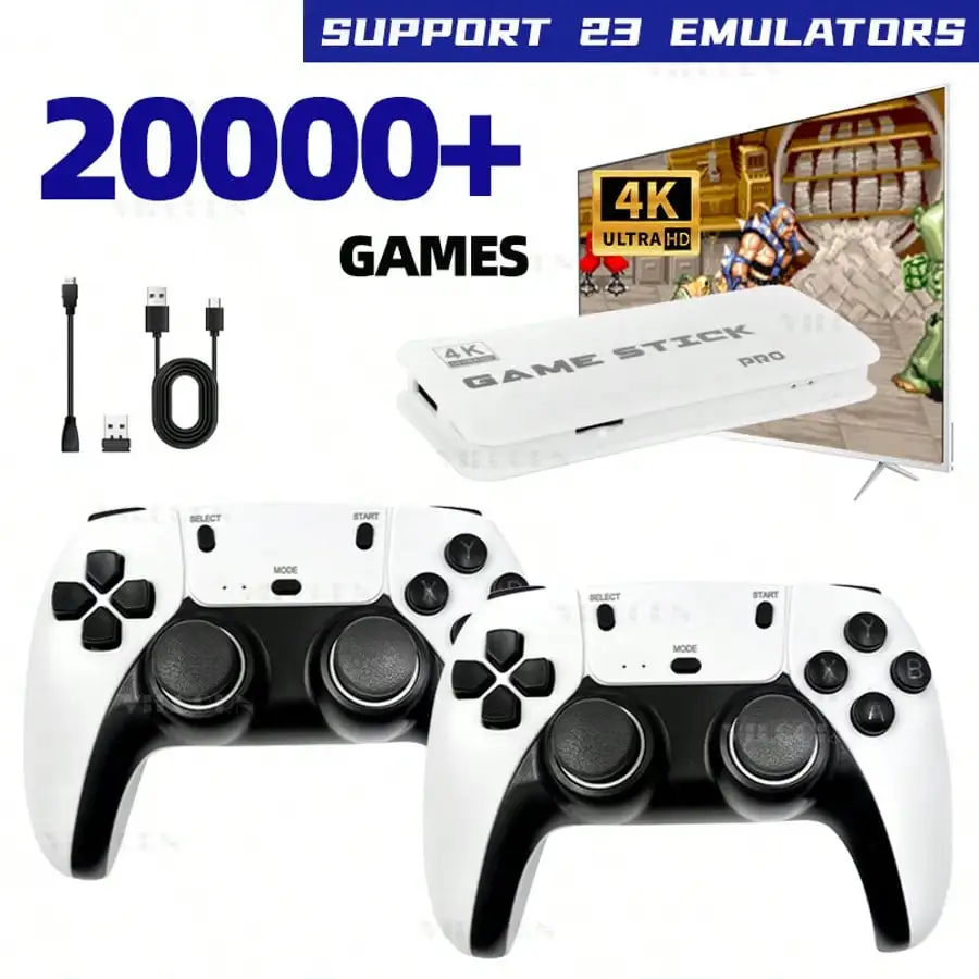 

Retro Video Game Console 2.4G Dual Wireless Gamepads Retro Video Game 64G 20000+ Retro Games HD Output Two-player Game