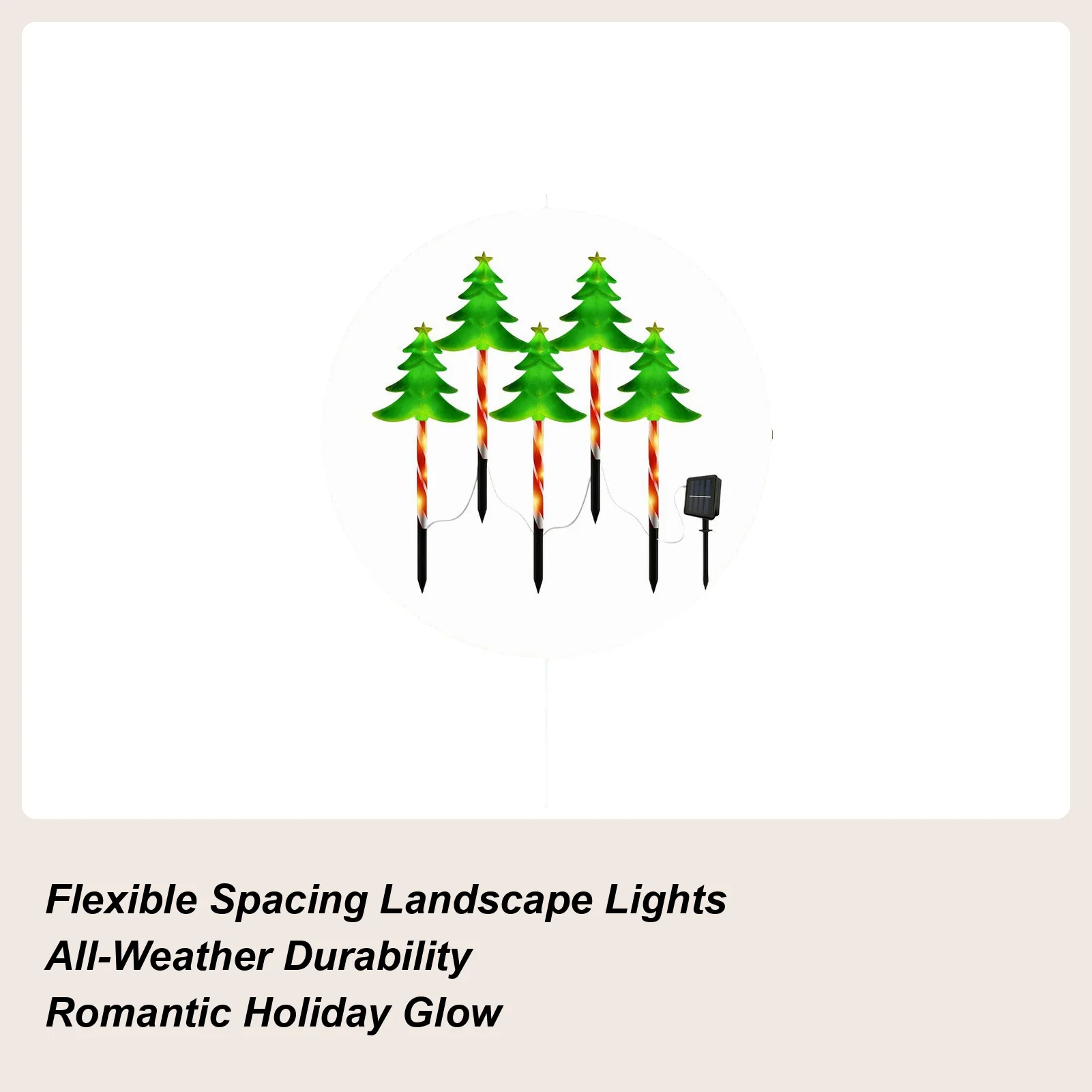 Solar Christmas Decorations Energy Saving Candy Tree Christmas Lights Outdoor Solar Powered For Party Garden Patio Porch Pathway