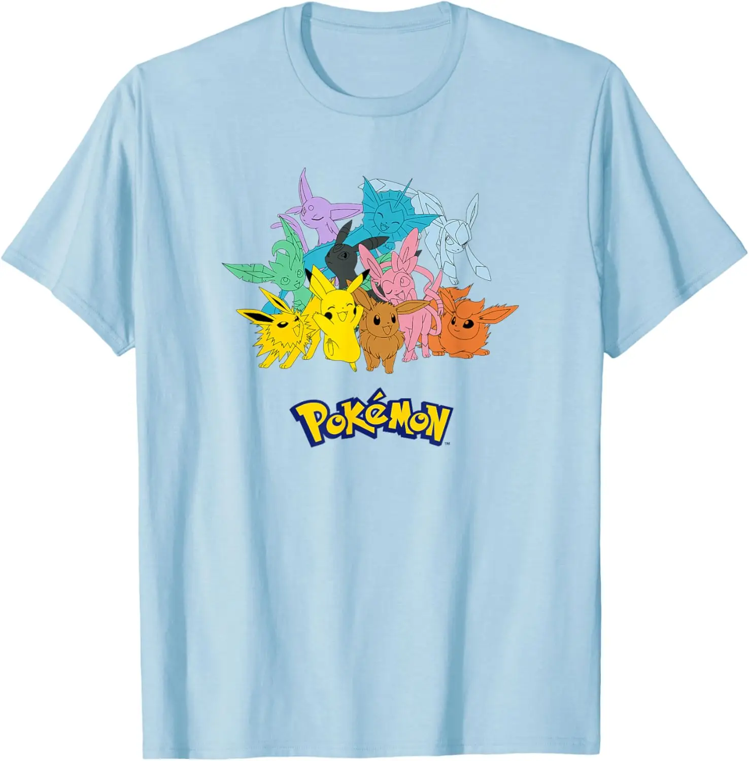 Pokémon Group Shot Eevee Evolution Poster T-Shirt S-6XL