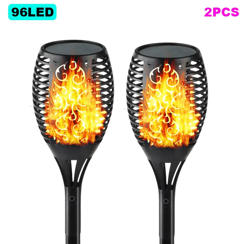12/33/96 Led Solar Fakkel Licht Gazon Tuin Plug In Licht Buiten Binnenplaats Waterdicht Inductie Decoratie Landschap Vlam Licht